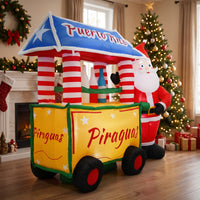 Inflable carro de piragua de Puerto Rico con Santa 6 ft de alto, vista 5