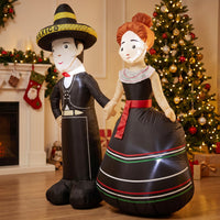 Inflable pareja de México en vestimenta típica 4.5 ft (2 piezas), vista 4