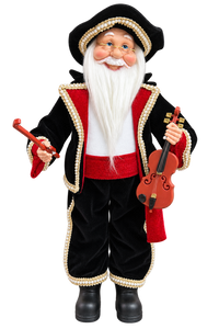 Figura de Santa mexicano con violín 16", vista 1