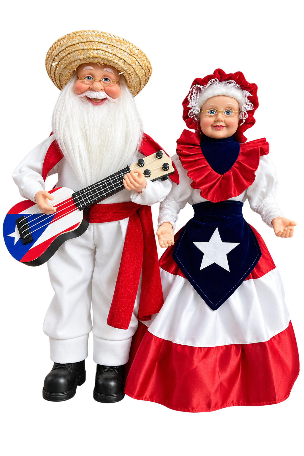 16" Puerto Rico Santa & Mrs. Claus Set (2 pieces)