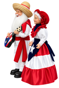 16" Puerto Rico Santa & Mrs. Claus Set (2 pieces), view 2