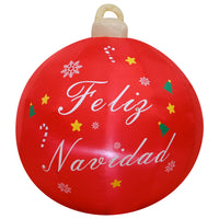 Inflable esfera Feliz Navidad 3 ft, vista 2