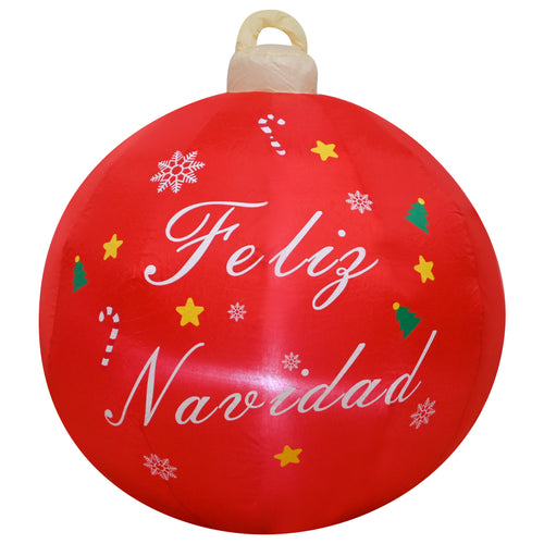 Inflable esfera Feliz Navidad 3 ft