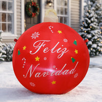 Inflable esfera Feliz Navidad 3 ft, vista 1