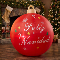 Inflable esfera Feliz Navidad 3 ft, vista 3