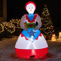 Inflable Sra. Claus boricua con regalo 5 ft, vista 5