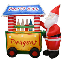 Inflable carro de piragua de Puerto Rico con Santa 6 ft de alto, vista 4