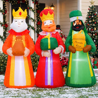 Set inflable Tres Reyes Magos 4 ft, vista 1