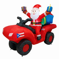 Inflable Santa en four track con bandera de Puerto Rico 6 ft de largo, vista 2
