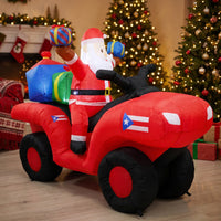 Inflable Santa en four track con bandera de Puerto Rico 6 ft de largo, vista 3