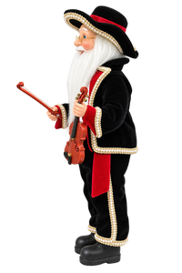 Figura de Santa mexicano con violín 16", vista 3