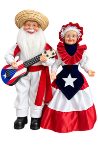 16" Puerto Rico Santa &amp; Mrs. Claus Set (2 pieces), view 1