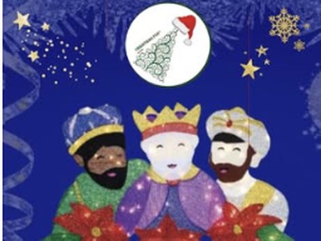 Tres Reyes Magos con luces 6 ft